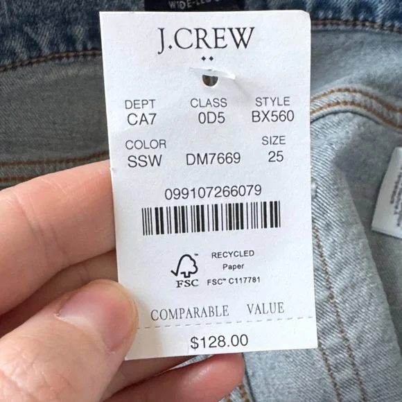 J. Crew Wide-leg cropped jean in all-day stretch NWT - Picture 8 of 9